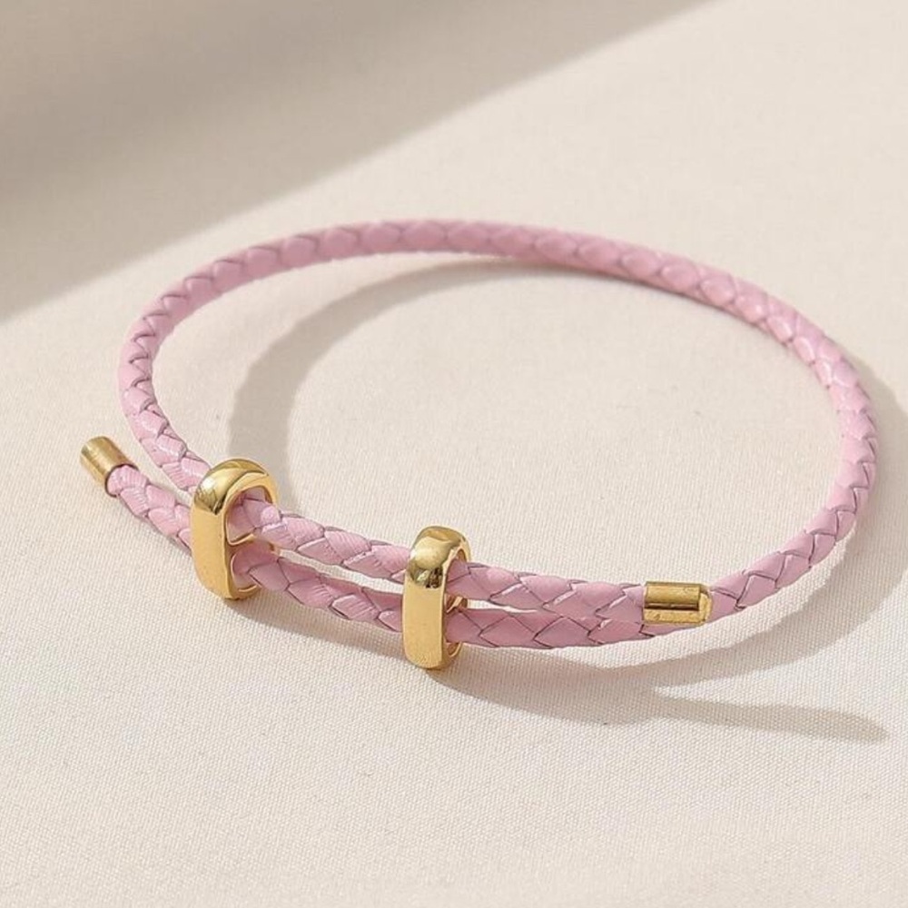 New! Anthropologie Pink Leather Bracelet (2010)